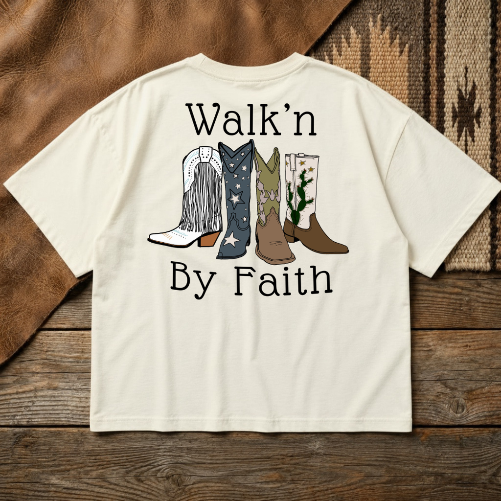 Walk'n By Faith Boxy Tee