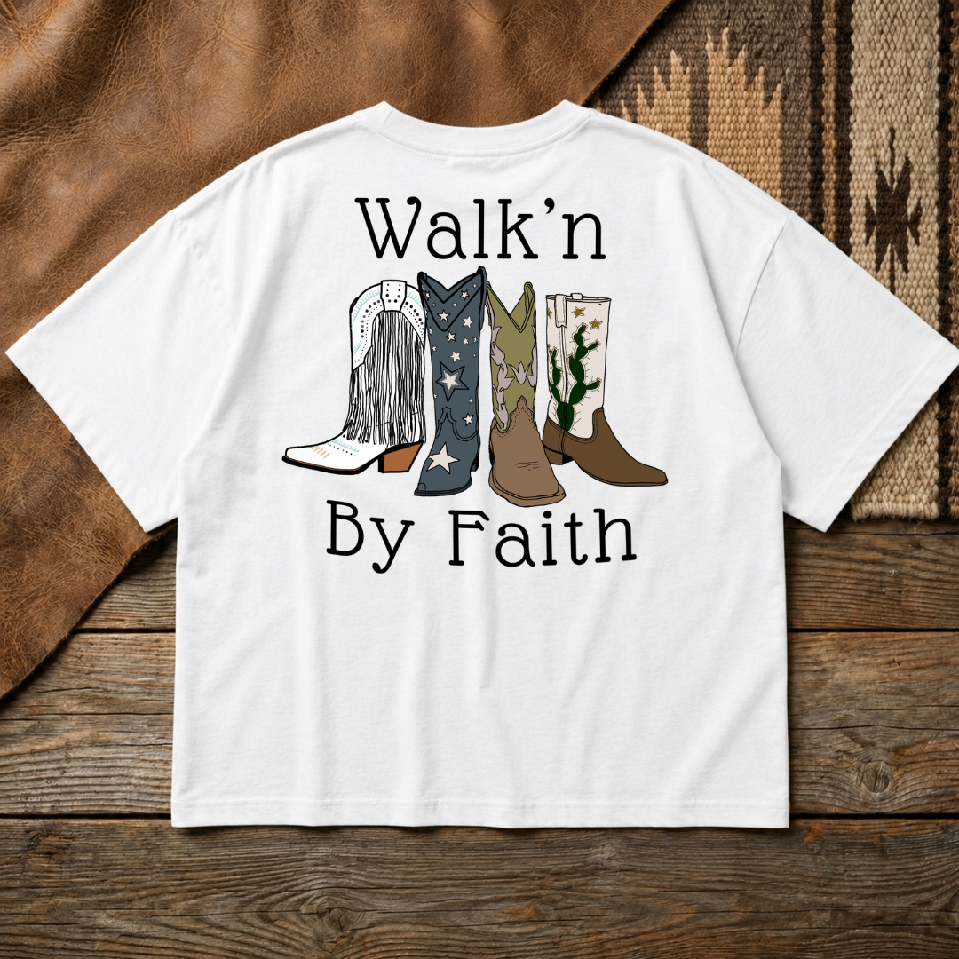 Walk'n By Faith Boxy Tee